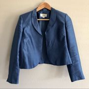 Le Suit Vintage Short Topper Blue Coat in Size 4P