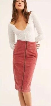 NWT Free People We the Free I Want It All Cord Midi Skirt - 29