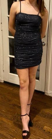Black Sparkly Mini Dress