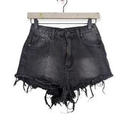 Micro Mini High Waist Cut-Off Denim Shorts