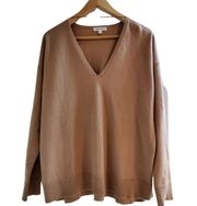 V-neck sweater Size Small Camel