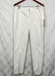 Kenar White Cotton Stretch Trouser Pants  10 Inseam 31" NWT