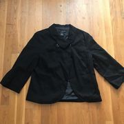 Black Button Lined Jacket L