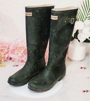 Hunter  Tall Green Rain Boots Size: 6M/7M