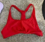 Red Bikini Sports Bra Top