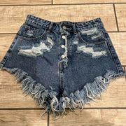 High Waist Denim Shorts High Rise Jeans Shorts Ripped Pants Summer Casual Pants