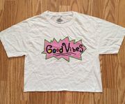 NEW BYPRODUCT ZUMIEZ GOOD VIBES WHITE TOP SZ SMALL