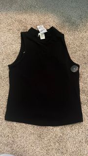 Black High Neck Tank