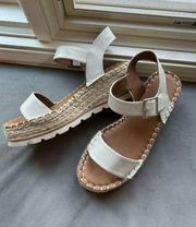 white wedge sandals