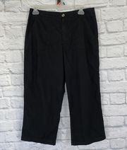 100% cotton chino Capri pants black size 8 petite women