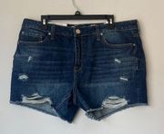 NWT Womens Seven7 Jeans Weekend 5” Cutoff Shorts Sz 14 🔲