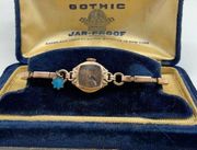 Vintage GOTHIC JAR PROOF 10k GF mechanical women’s watch 18mm 6” works