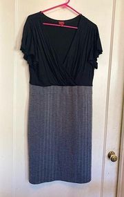 Merona Business Casual Black and Grey Dress Size Large