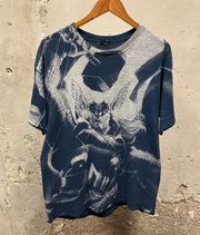 Mad Engine Thor Navy Blue Short Sleeve AOP All Over Print Graphic Tee Large L