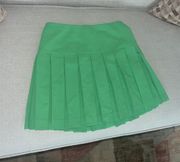 Emilie Pleated Mini Skirt Garden Green