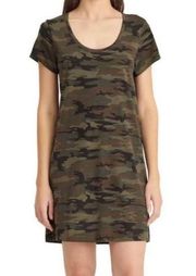 Social Standard by Sanctuary Scoop Neck Camouflage Mini Dress Size Medium