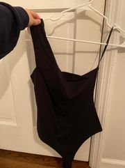 Black One Shoulder Bodysuit