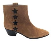 YSL Yves Saint Laurent Rock Star 40 Tan Suede Ankle Western 38