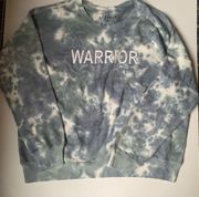 Anthropologie Lacausa USA Women’s Green/Grey/Blue Tie Dye Warrior Sweatshirt NWT