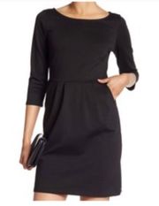 Long Sleeve Little Black Dress NWT. Stretchy material with pockets. Zipper in back.  34.5” long 16” bust approximately 11” sleeve inseam