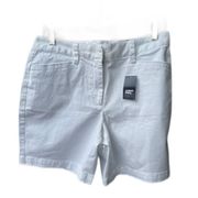 Lands End size 6 white chino shorts.97% cotton 3% Spandex  4 pockets*