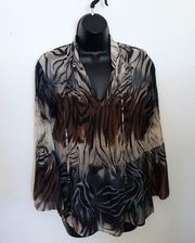 Cache animal print blouse