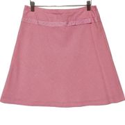 CYNTHIA STEFFE GINGHAM PINK WHITE LINED FRONT BOW DETAIL SKIRT 4