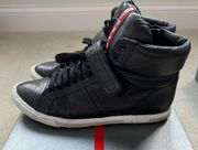 Prada Black Leather Trainers size 7