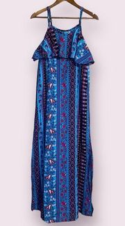 Earthbound Traders Co. Spaghetti Strap Boho Maxi Dress - size small