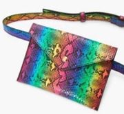 Justfab  colorful snakeskin print small Fanny pack