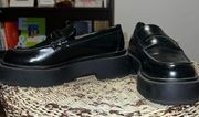 H&M platform black loafers