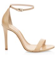 NWOT  Cadey Lee Sandal Beige Leather Suede Mate Neutral Classic Sexy Party High Heels Ankle strap Beige Cream