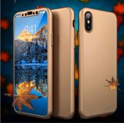 iPhone XS & X 360 Full cover shockproof case Gold