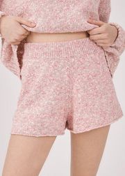 Something Navy Poppy Sweater Shorts Marled Pink Knit Sweater Shorts Size XL