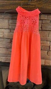 Double Zero Flourescent Hot pink/orange color top