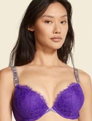 Victoria's Secret Victoria Secret Bombshell Add-2-Cups Shine Strap Lace Push-Up Bra