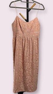 CeCe Blush Lace Midi Dress