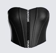 Extra Cleavage Leather Corset