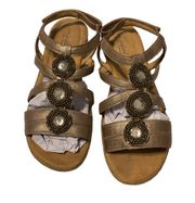 NATURAL SOUL  Ballina Brown Strappy  Sandals Womens Size 9.5