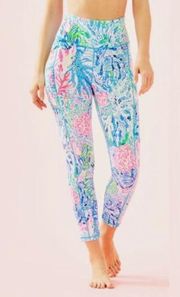 Lilly Pulitzer Luxletic Weekender High-Rise Midi Legging Sink or Swim Size Small
