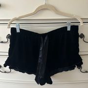 Victoria’s Secret Velvet Ruffle Shorts