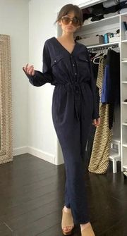 Utility Straight Leg Jumpsuit in Forever Navy