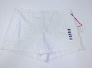 ELLE White Embroidered Flower Chino Short Size 10 NWT