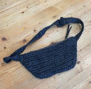 Black Straw Bag