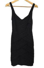 Bailey 44 Layered Mayhem Bandage Dress S Small Black Sleeveless Exposed Zipper