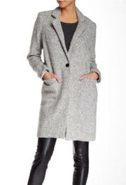 Zac Posen one button gray wool blend coat size 6