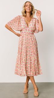 Baltic Brown Floral Midi Dress