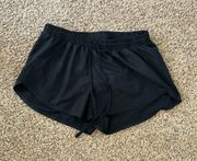 Black Striped Athletic Shorts