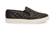 Steve Madden Black Woven Leather Slip Ons