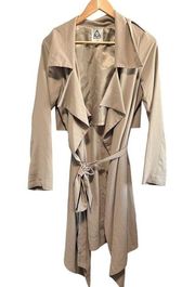 UNIF Flasher Asymmetrical Camel Draped Trench Coat- in just like new Condition